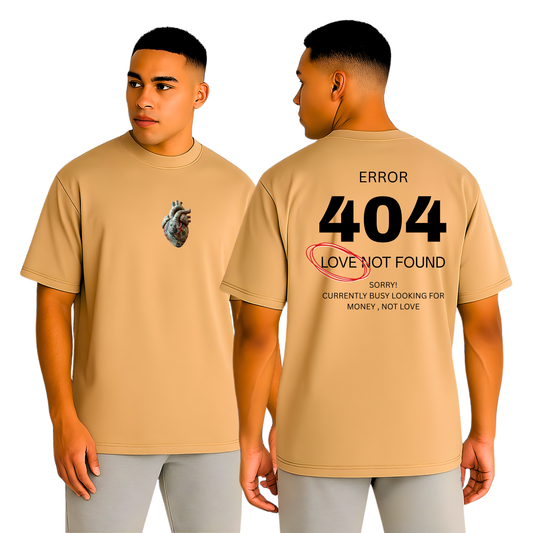 404 Love Not Found Oversized T-Shirt