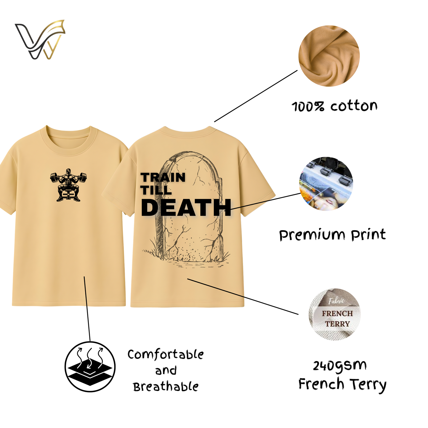 Train Till Death Oversized T-Shirt