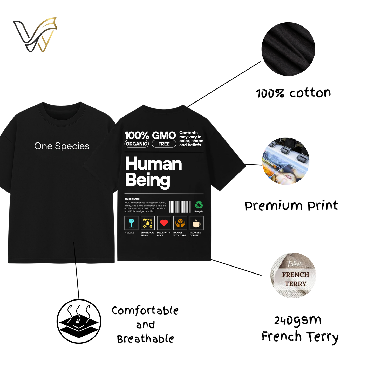 One Species – Human Being Oversized T-Shirt