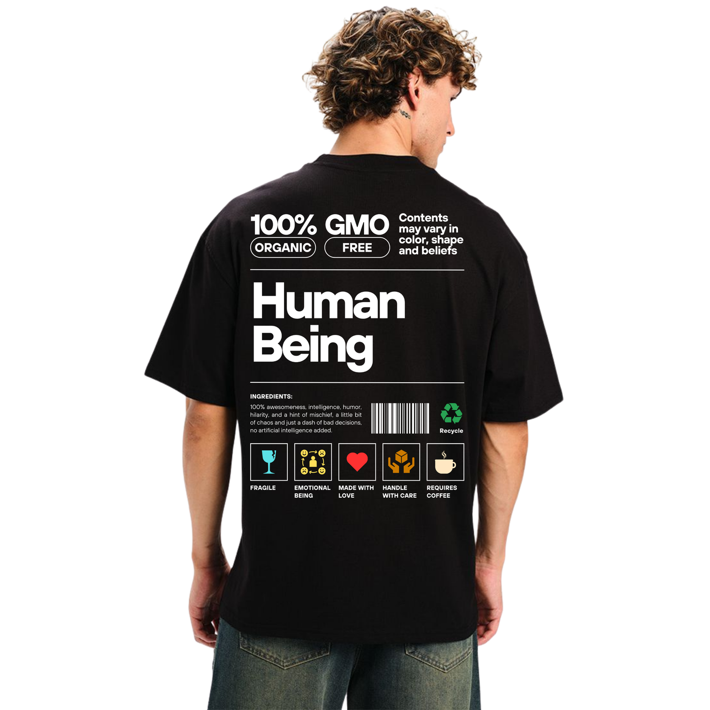 One Species – Human Being Oversized T-Shirt