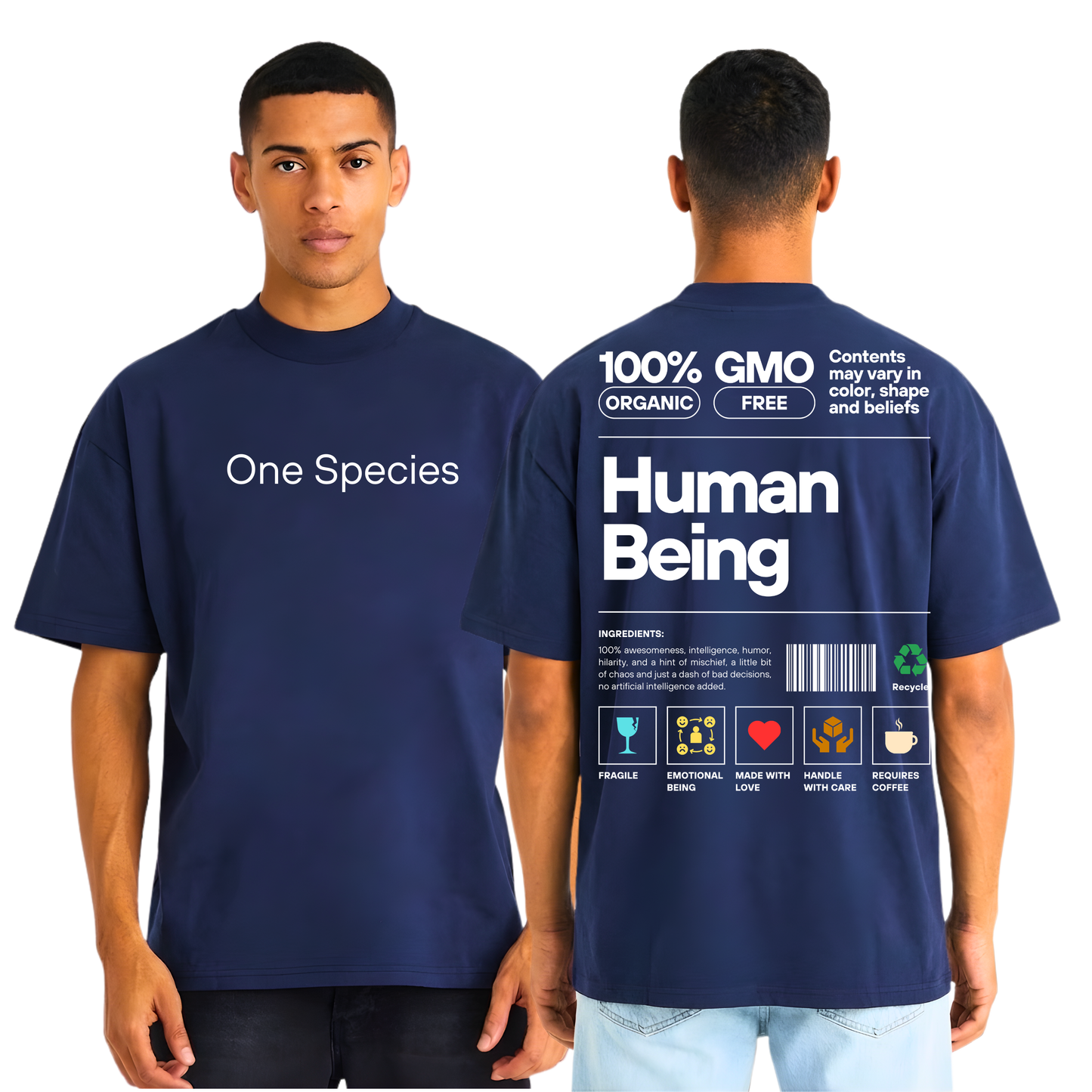 One Species – Human Being Oversized T-Shirt