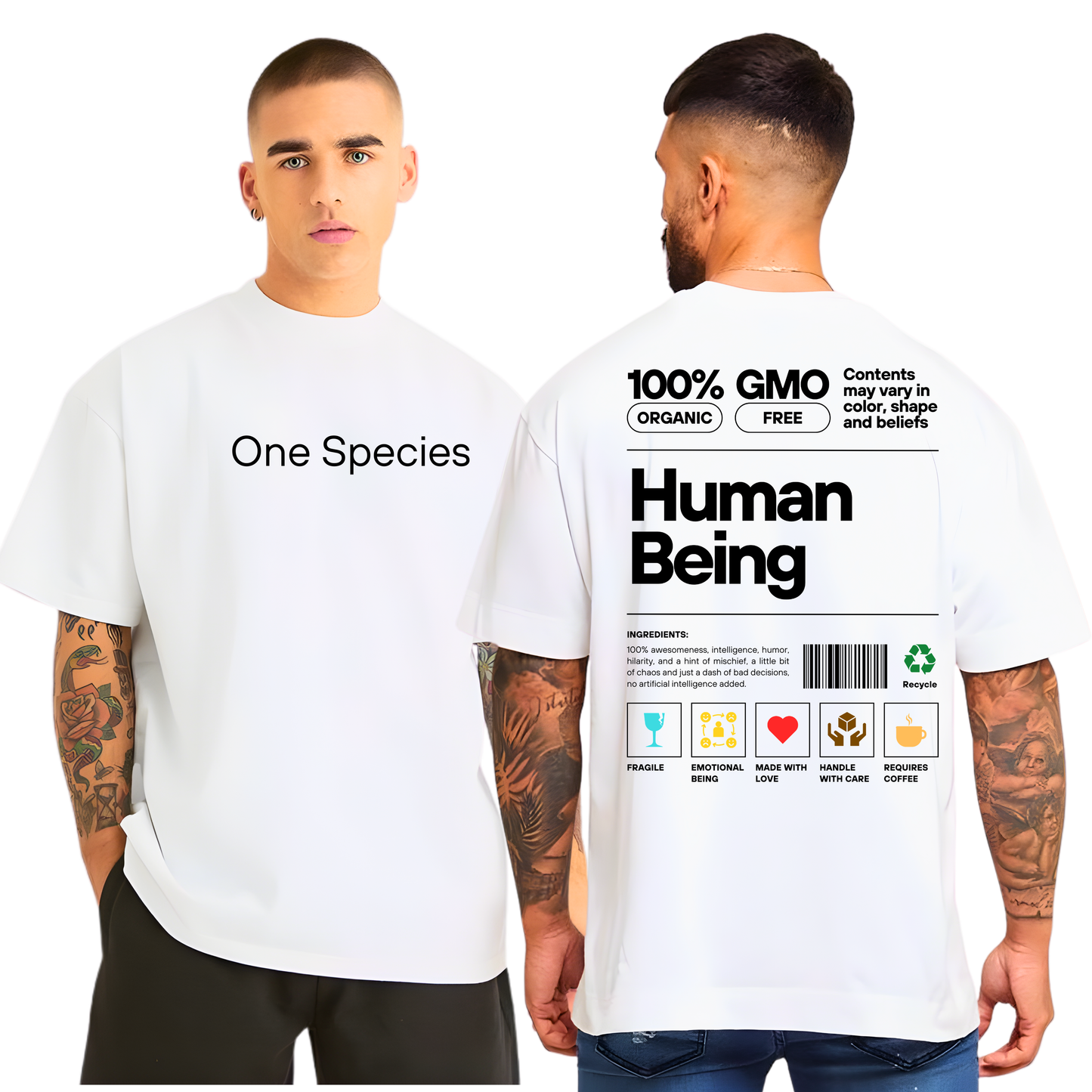 One Species – Human Being Oversized T-Shirt