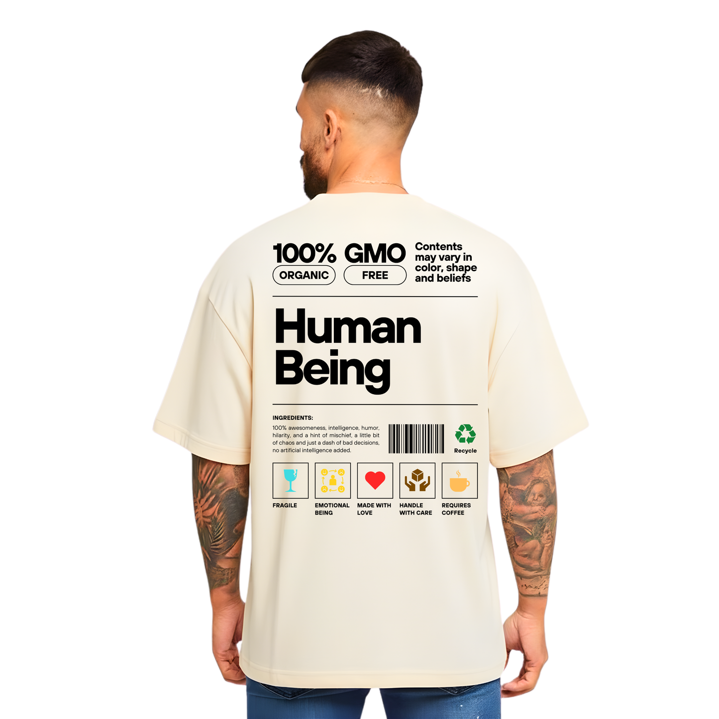 One Species – Human Being Oversized T-Shirt