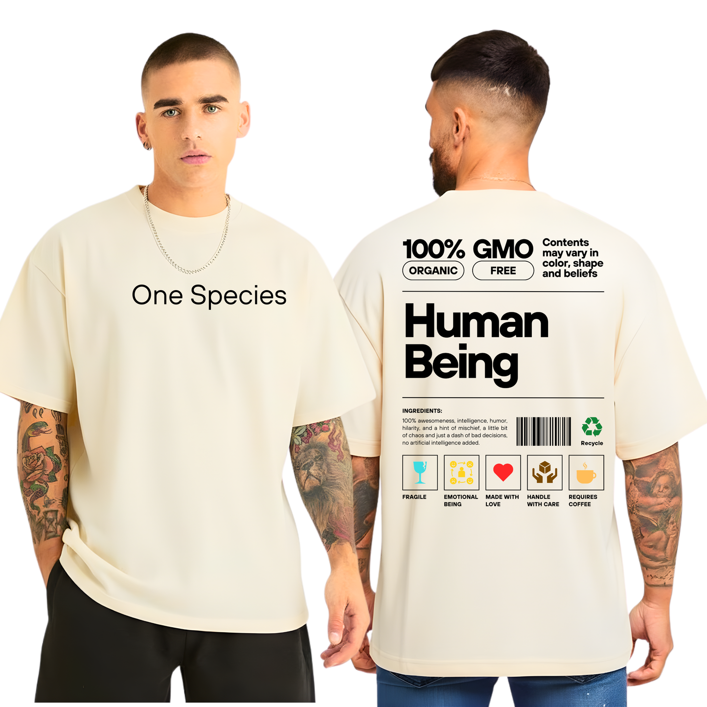 One Species – Human Being Oversized T-Shirt