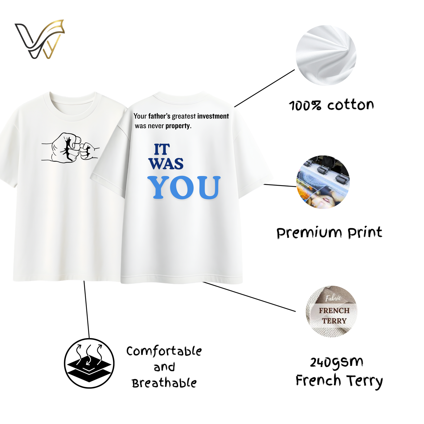 Father’s Greatest Investment Oversized T-Shirt