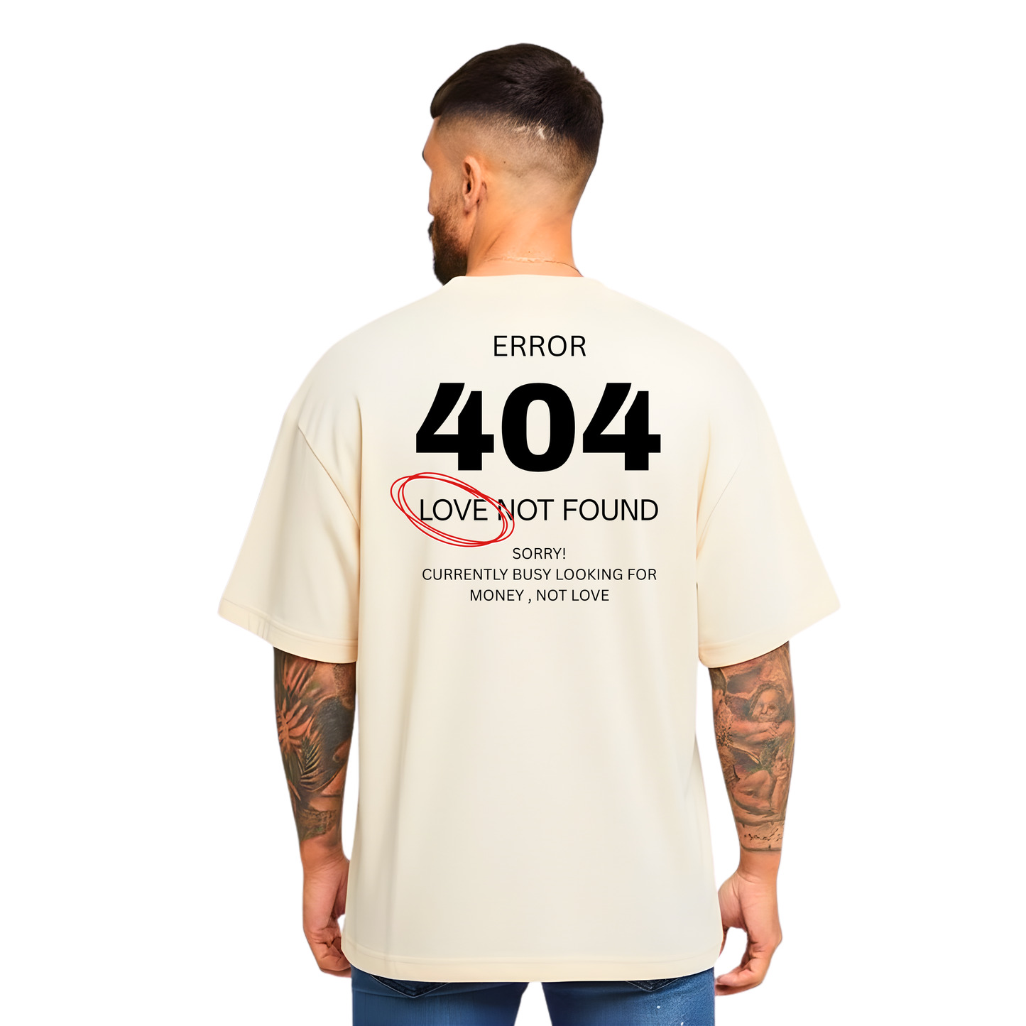 404 Love Not Found Oversized T-Shirt
