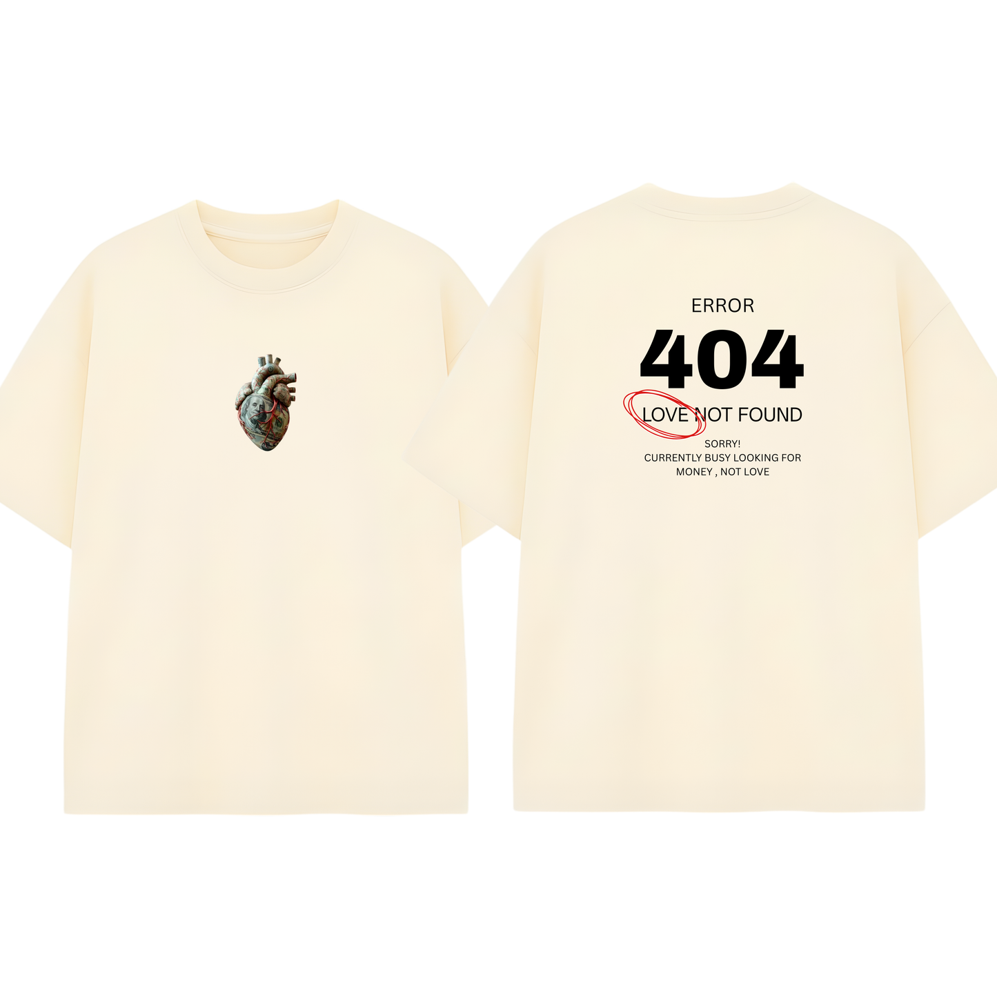 404 Love Not Found Oversized T-Shirt