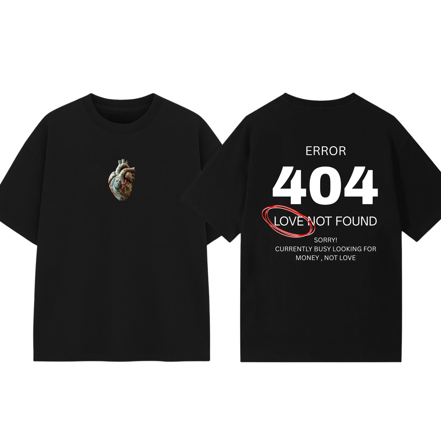 404 Love Not Found Oversized T-Shirt