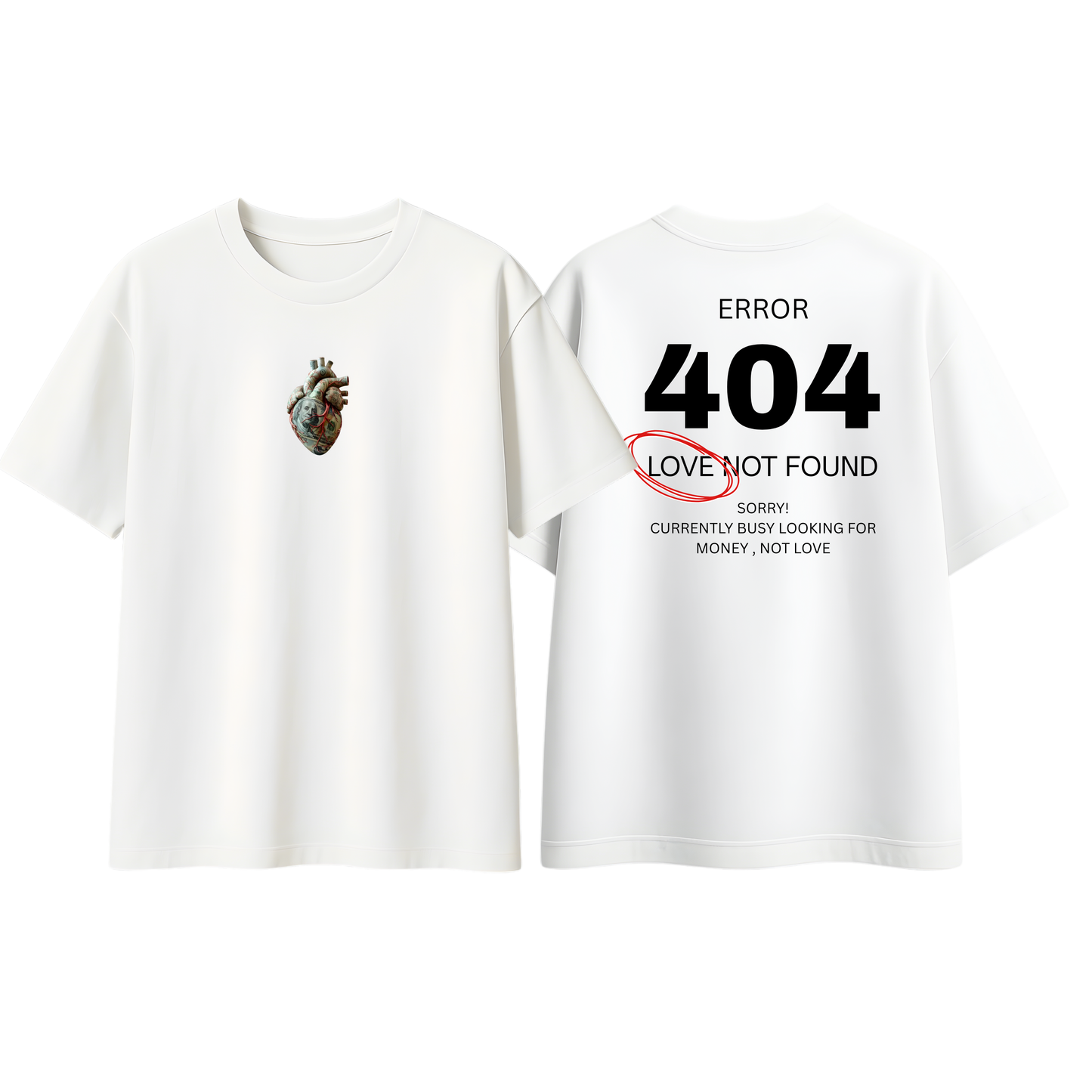 404 Love Not Found Oversized T-Shirt