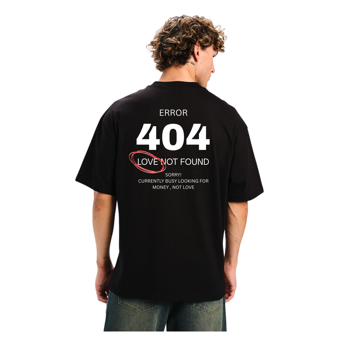 404 Love Not Found Oversized T-Shirt