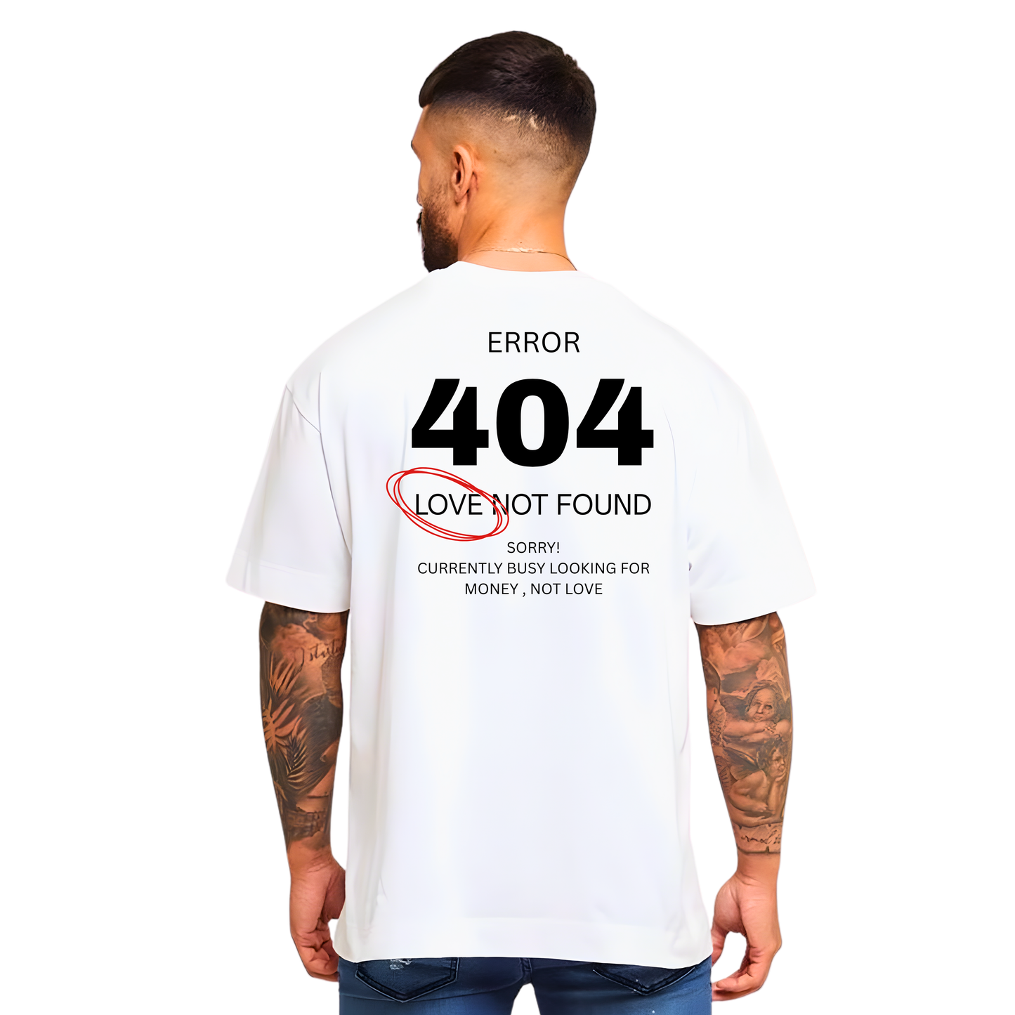 404 Love Not Found Oversized T-Shirt