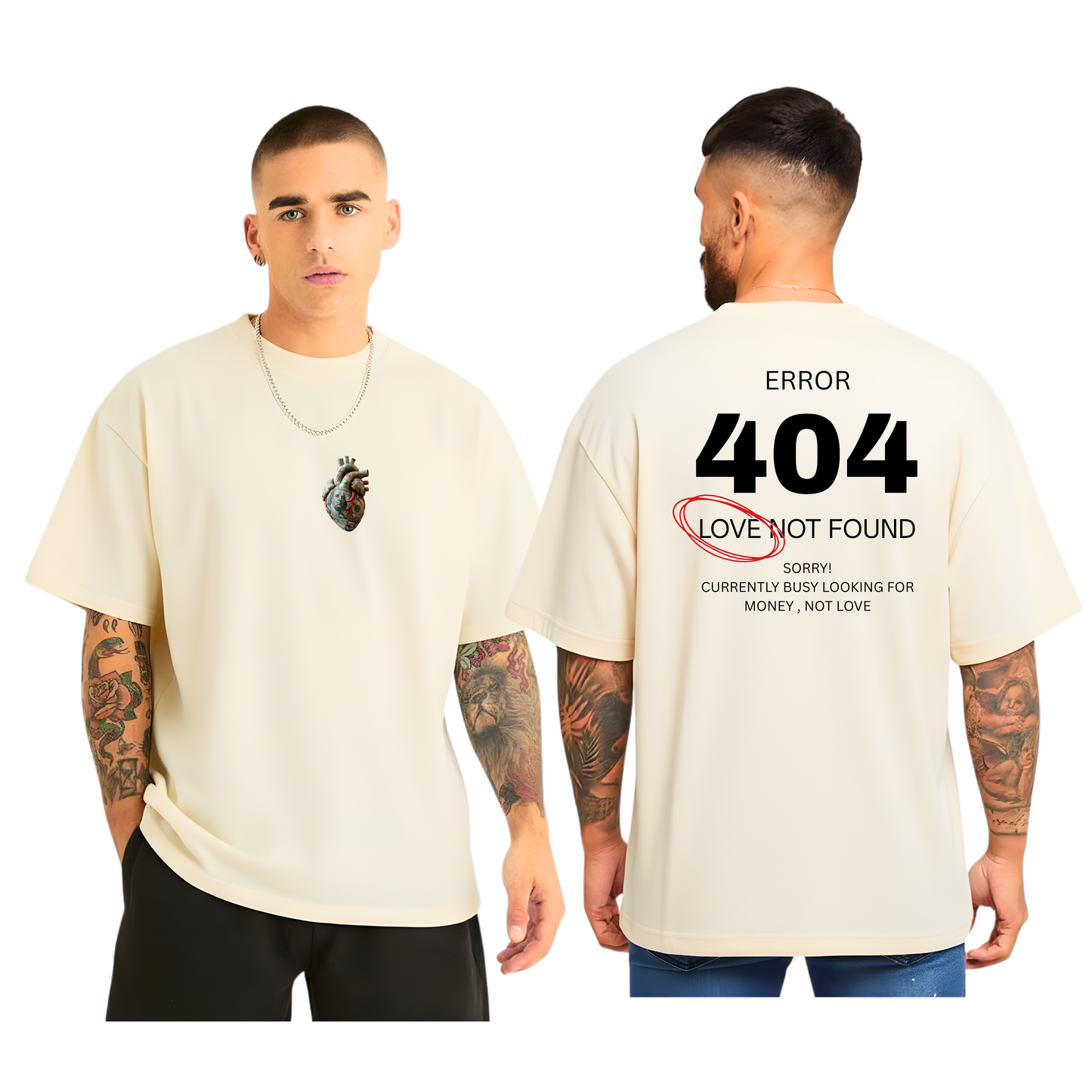 404 Love Not Found Oversized T-Shirt