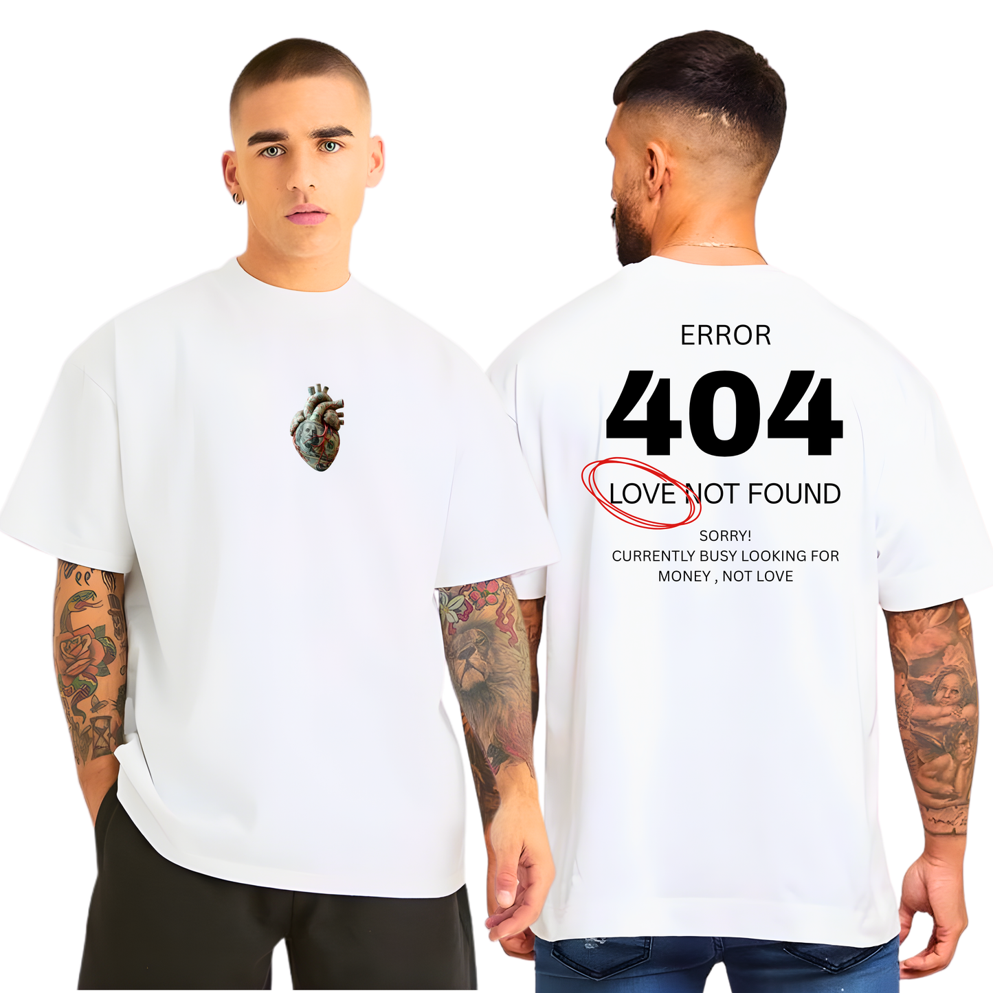 404 Love Not Found Oversized T-Shirt